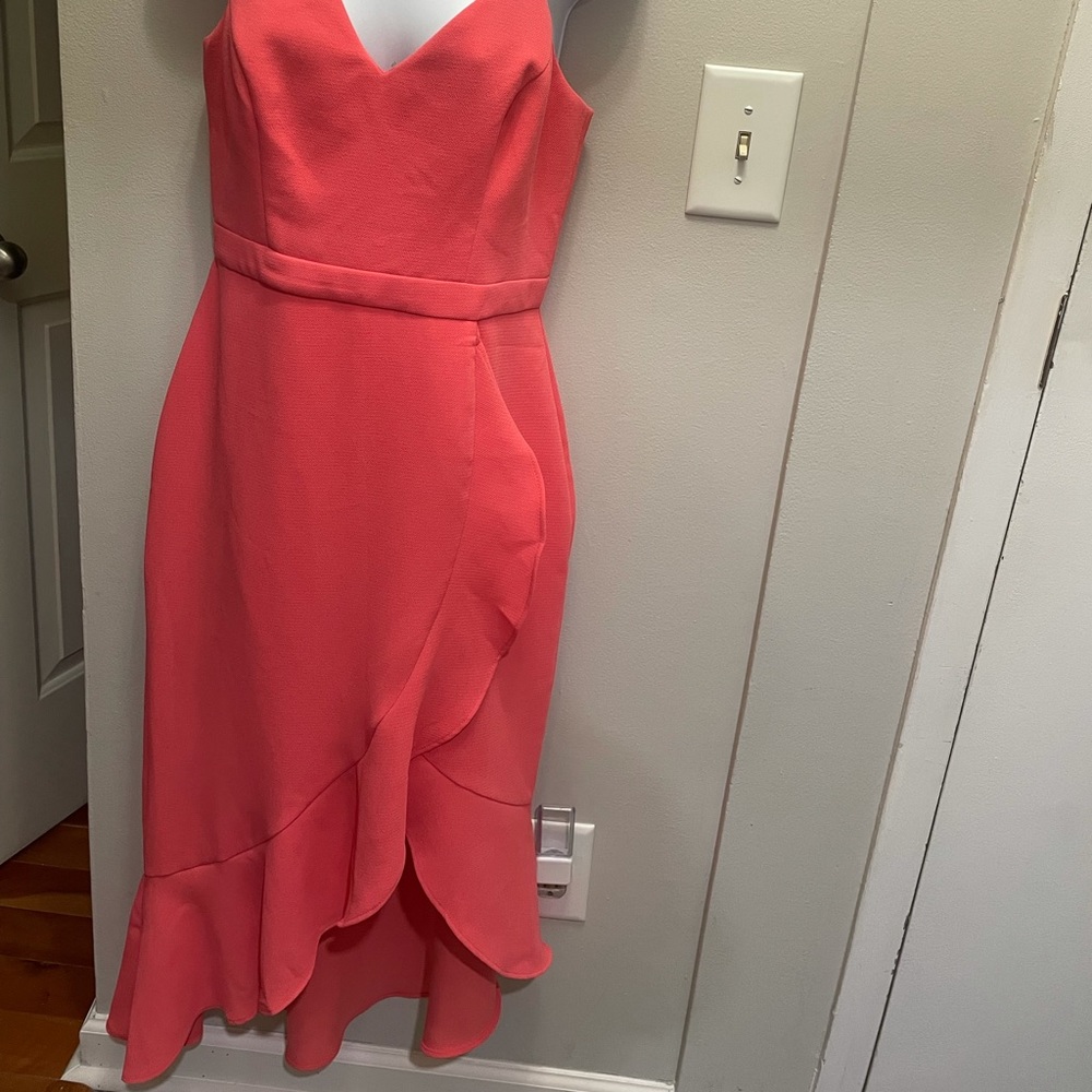 Aqua size 4 crepe ruffle dress - Picture 5 of 6